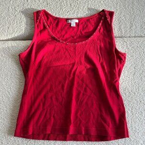 Dressbarn Women’s Red Tank Top Size M – Stylish & Comfortable Summer Top